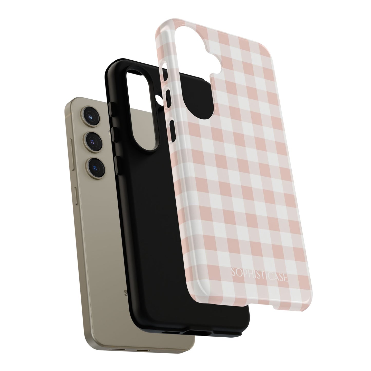 Tough Case - Gingham in Neutral Beige