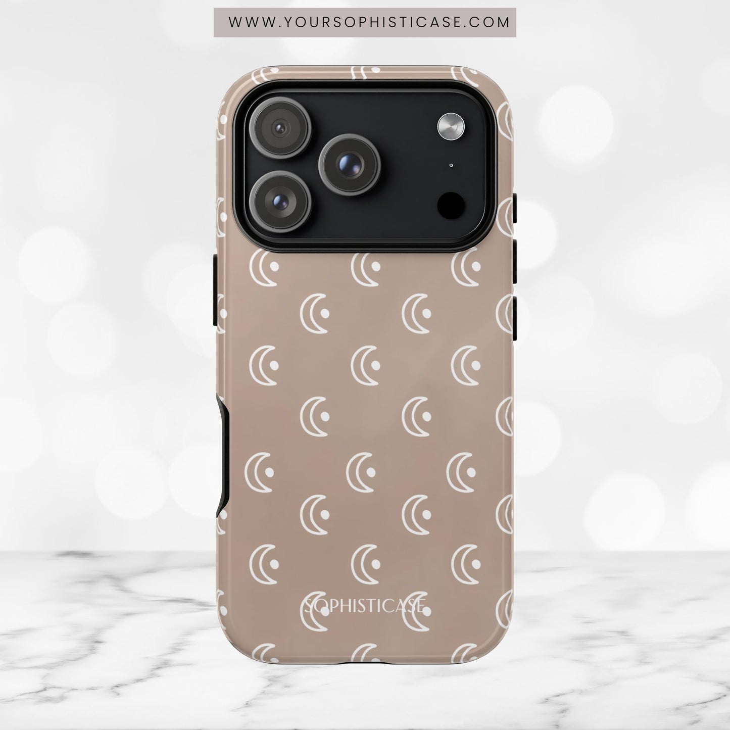 Moon Phase in Boho Brown - iPhone Case