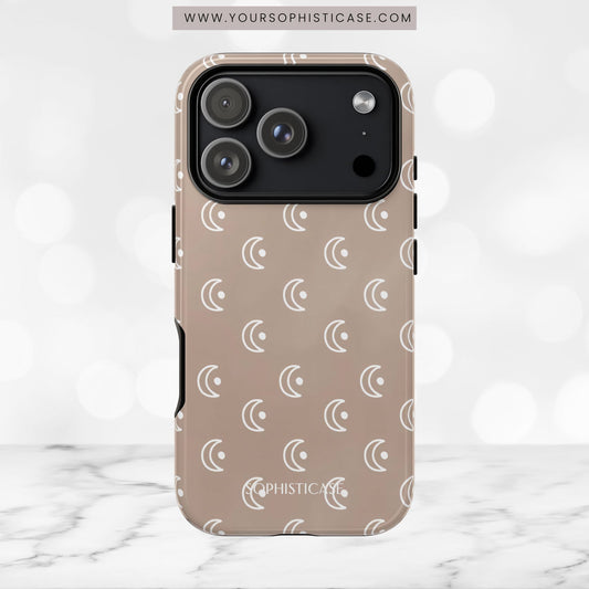 Moon Phase in Boho Brown - iPhone Case