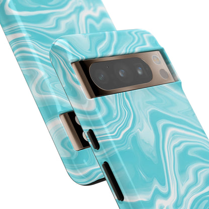 Liquid Dreams in Aqua - Tough Phone Case