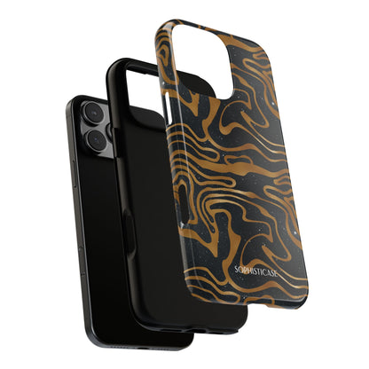 Cosmic Gold in Black - iPhone Case, Samsung Galaxy Case, Google Pixel Case