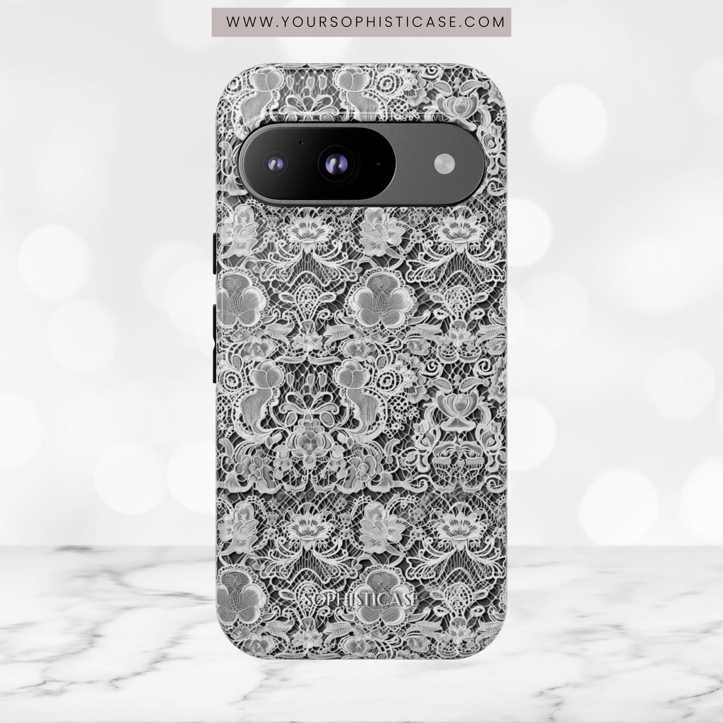 Luxe Lace in Black - iPhone Case, Samsung Galaxy Case, Google Pixel Case