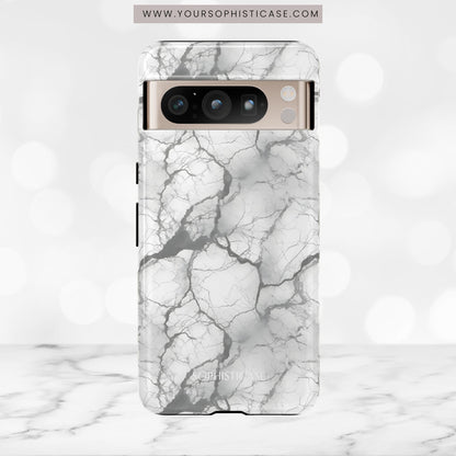 Marble Opulence in Charcoal Grey - Tough Phone Case