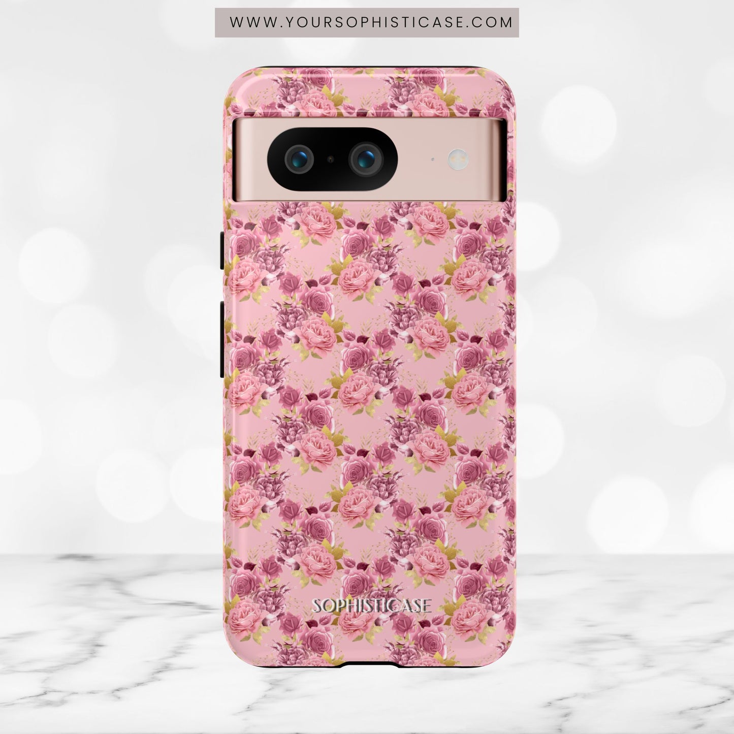 Rose Diamond Romance in Amelie - Tough Phone Case