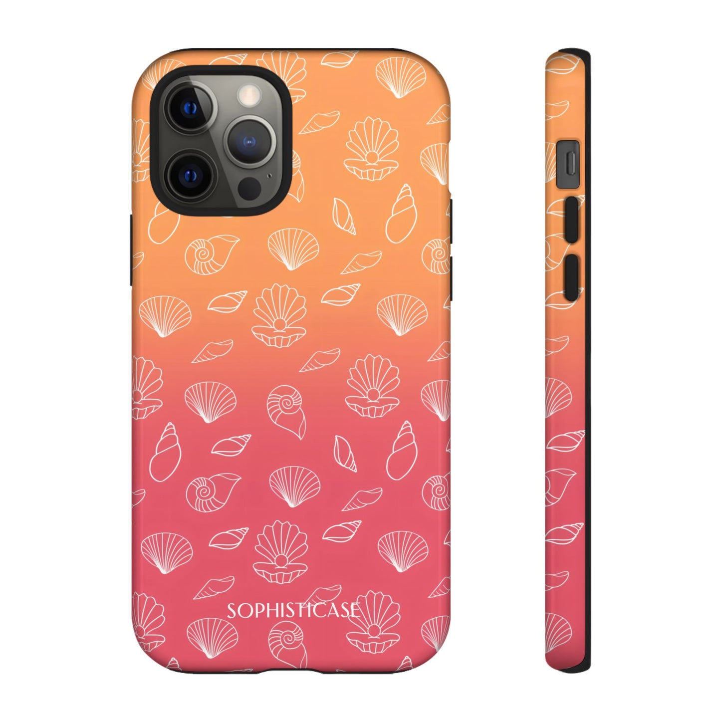 Seashell Society in Sunset Orange - iPhone Case, Samsung Galaxy Case, Google Pixel Case