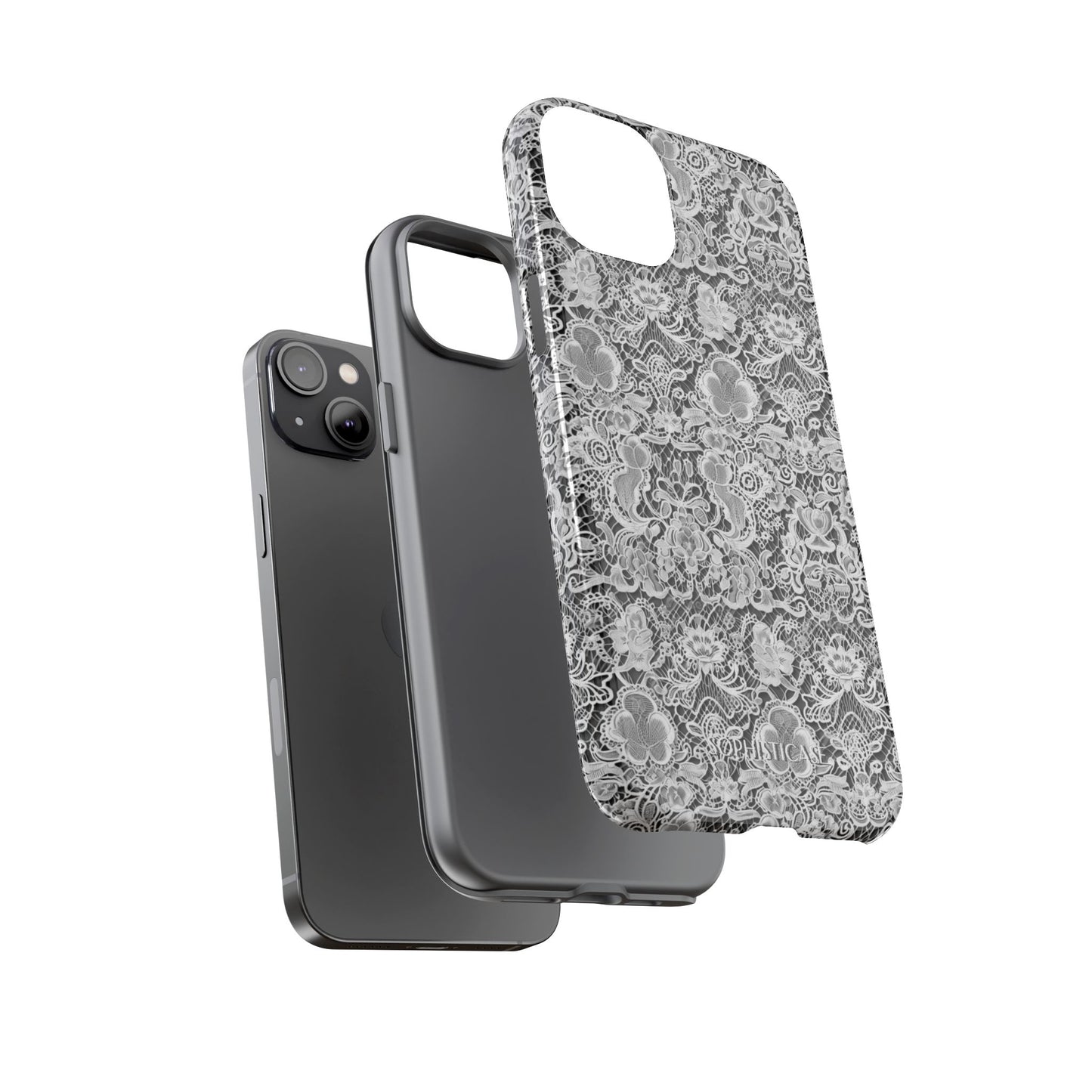 Luxe Lace in Black - Tough Phone Case