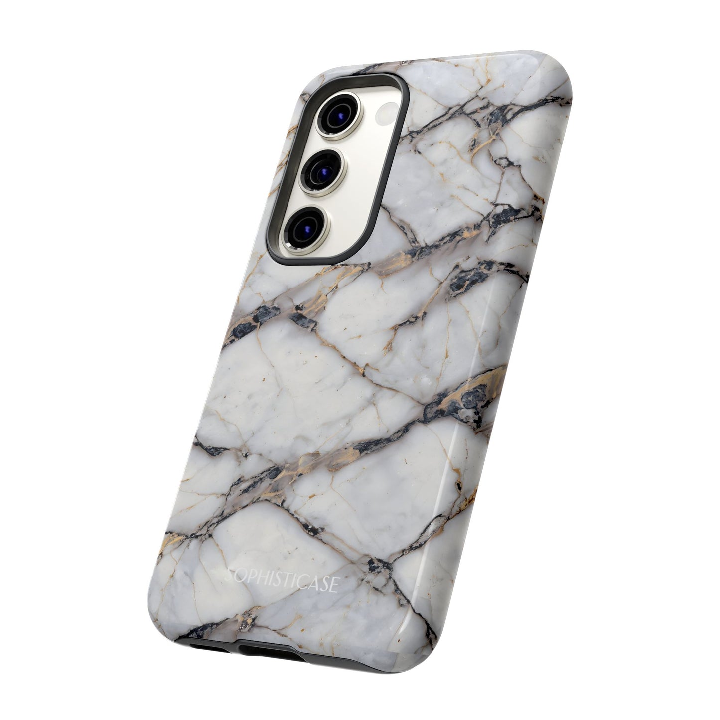 Marble Opulence in Cracked Beige - iPhone Case, Samsung Galaxy Case, Google Pixel Case