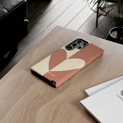 Be Mine in Brown and Cream - iPhone Case, Samsung Galaxy Case, Google Pixel Case