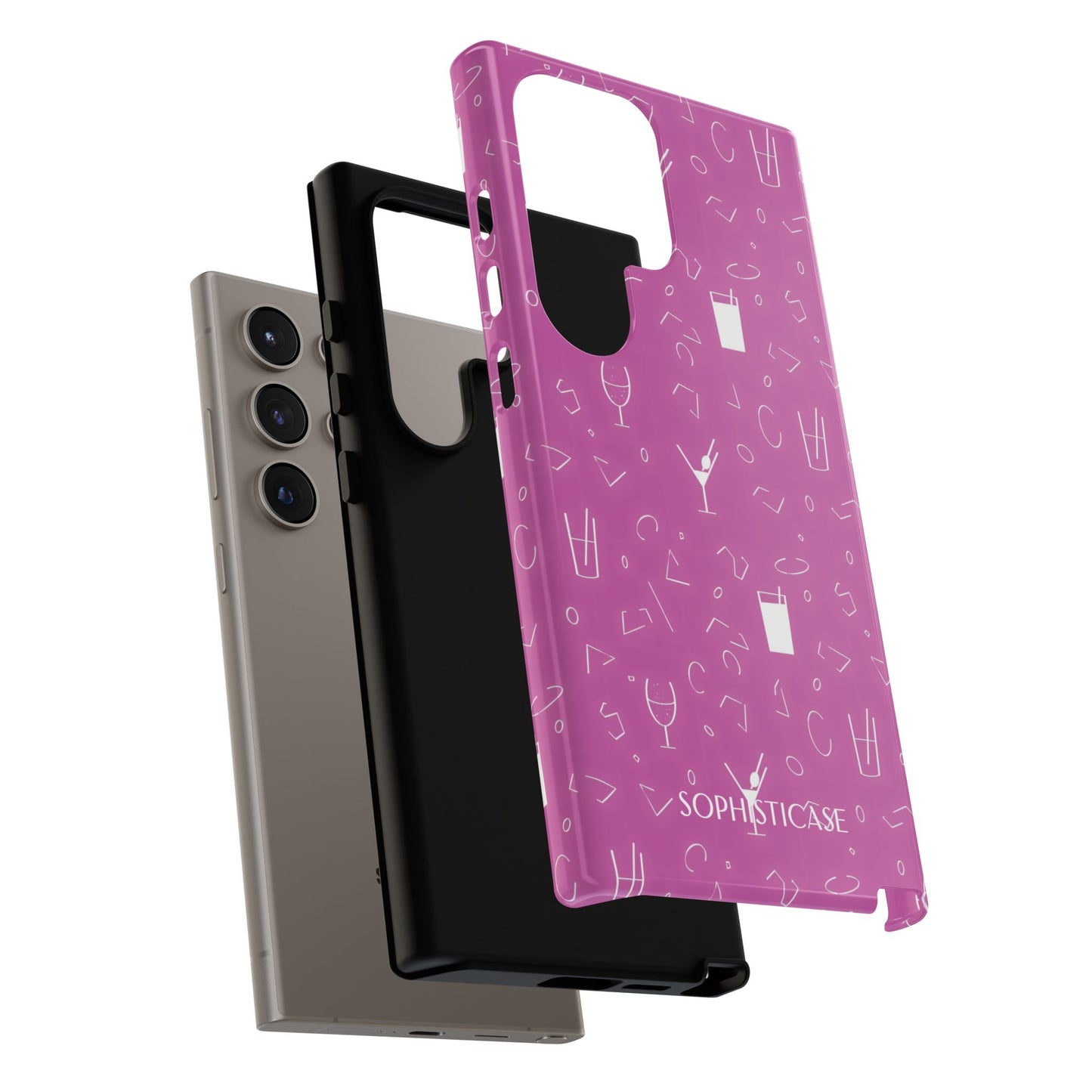 Cocktail Hour in Purple - Drop Proof Phone Case for Samsung Galaxy