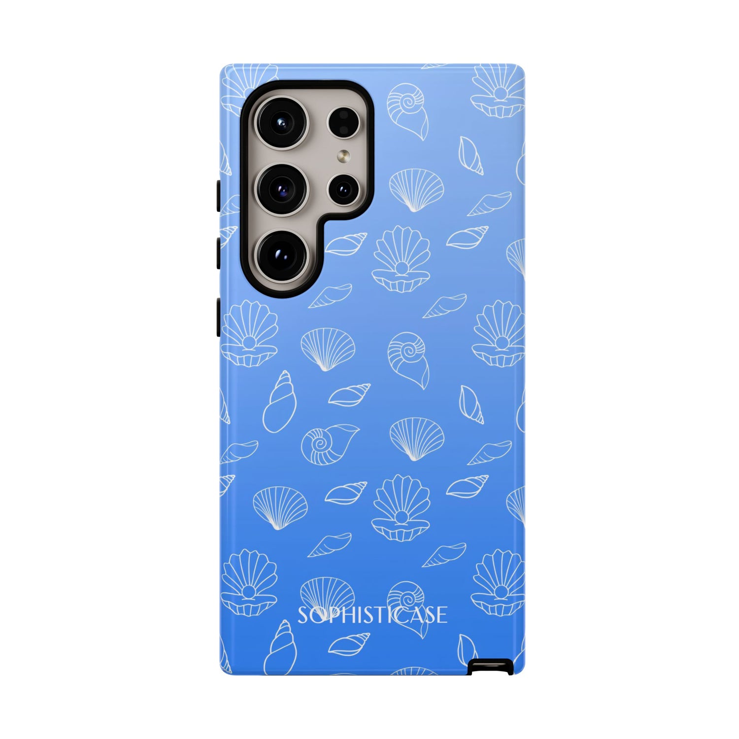 Seashell Society in Ocean Blue - Drop Proof Phone Case for Samsung Galaxy - Sophisticase