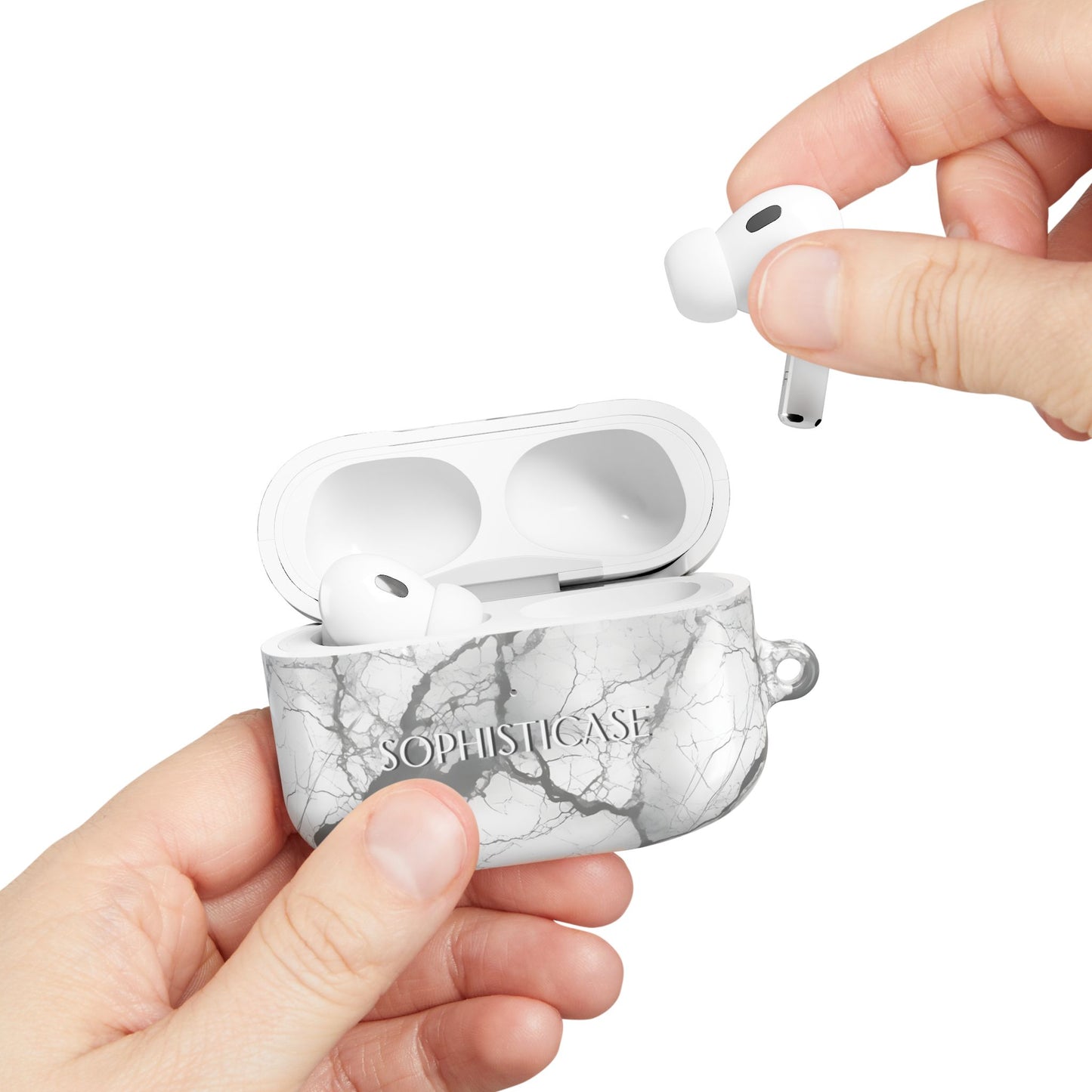 AirPod Cases - Marble Opulence in Charcoal Grey