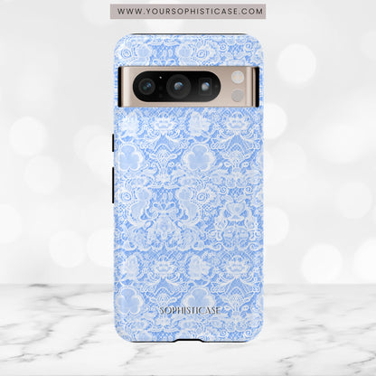 Luxe Lace in Blue - Tough Phone Case