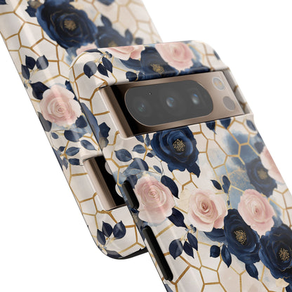 Royal Floral in Navy Hive - Tough Phone Case