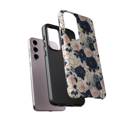 Royal Floral in Navy Hive - Tough Phone Case