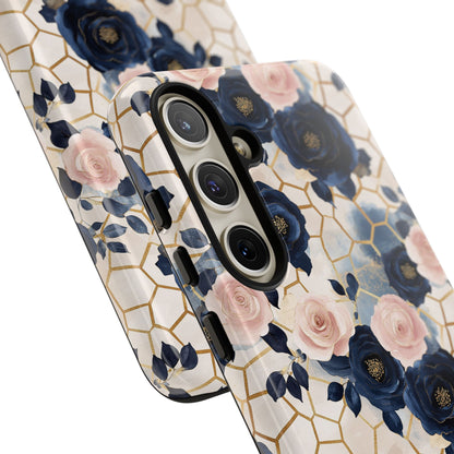 Royal Floral in Navy Hive - Tough Phone Case