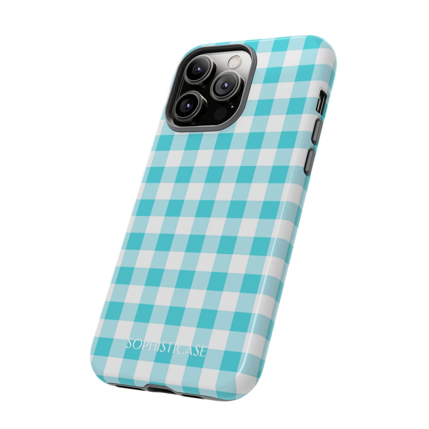 Tough Case - Gingham in Aqua