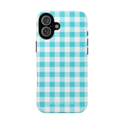 Tough Case - Gingham in Aqua