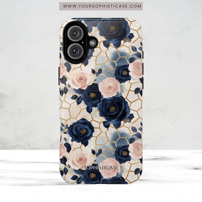 Royal Floral in Navy Hive - iPhone Magsafe Case