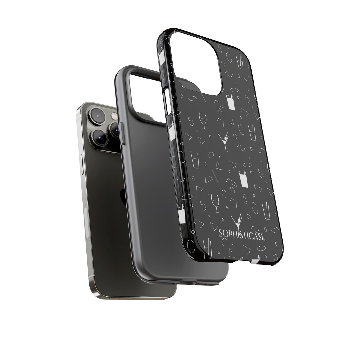 Cocktail Hour in Black - Tough Phone Case for iPhone