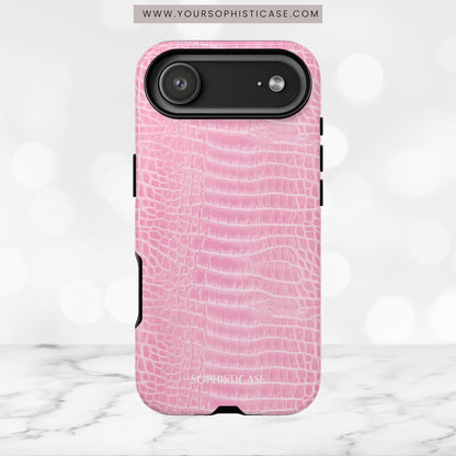 Luxe Leather in Pink - Tough Phone Case