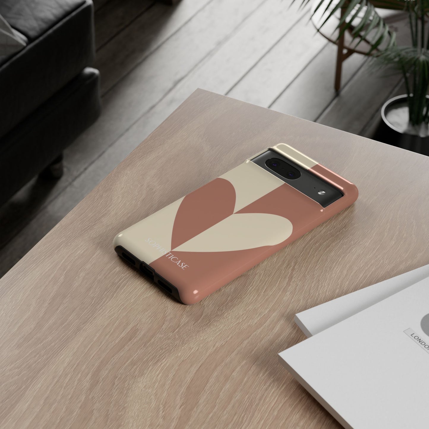 Be Mine in Brown and Cream - iPhone Case, Samsung Galaxy Case, Google Pixel Case