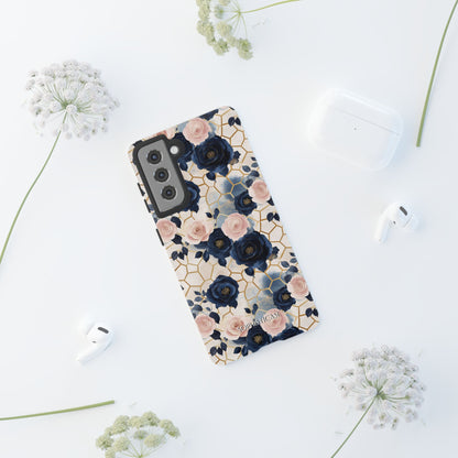 Royal Floral in Navy Hive - Tough Phone Case
