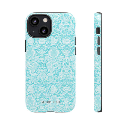 Luxe Lace in Aqua - iPhone Case, Samsung Galaxy Case, Google Pixel Case