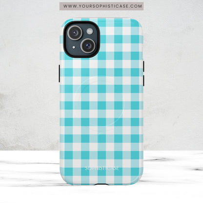 Gingham in Aqua - Magsafe Case