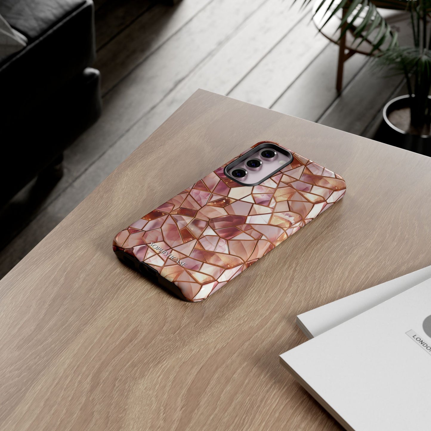 Rose' Runway in Champagne Mosaic - Tough Phone Case