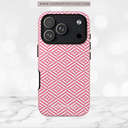 Illusions in Salmon - iPhone Case
