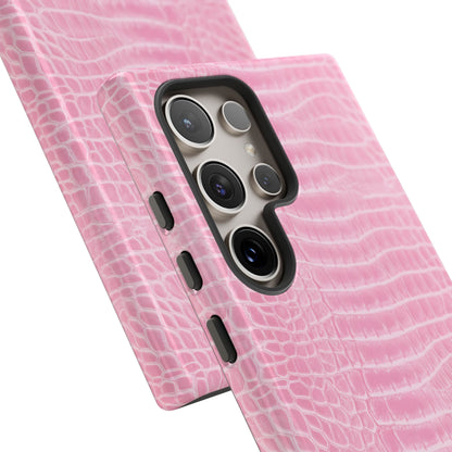 Luxe Leather in Pink - Tough Phone Case