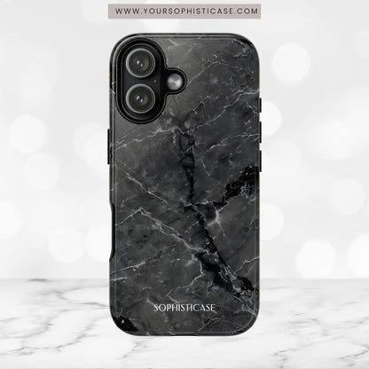 Marble Opulence in Black - iPhone Case, Samsung Galaxy Case, Google Pixel Case