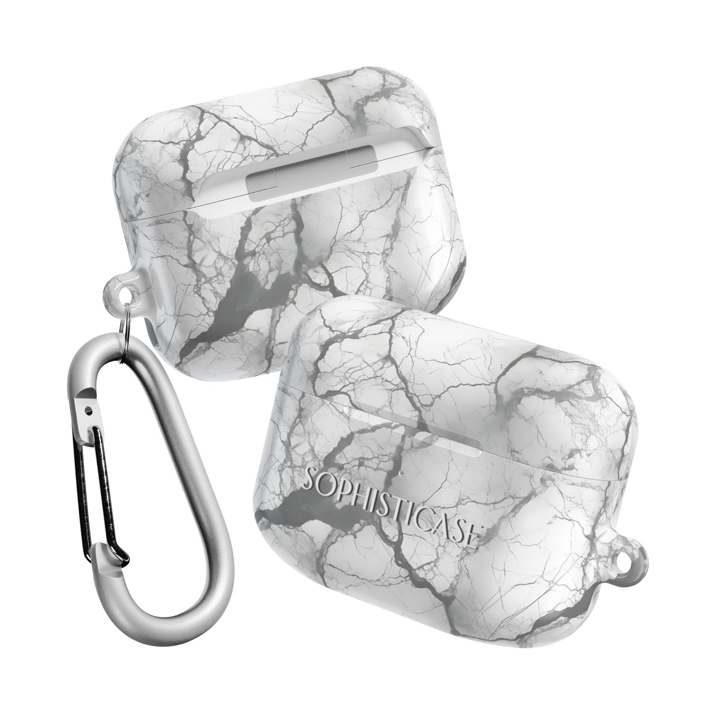 AirPod Cases - Marble Opulence in Charcoal Grey