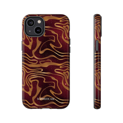 Cosmic Gold in Red - iPhone Case, Samsung Galaxy Case, Google Pixel Case