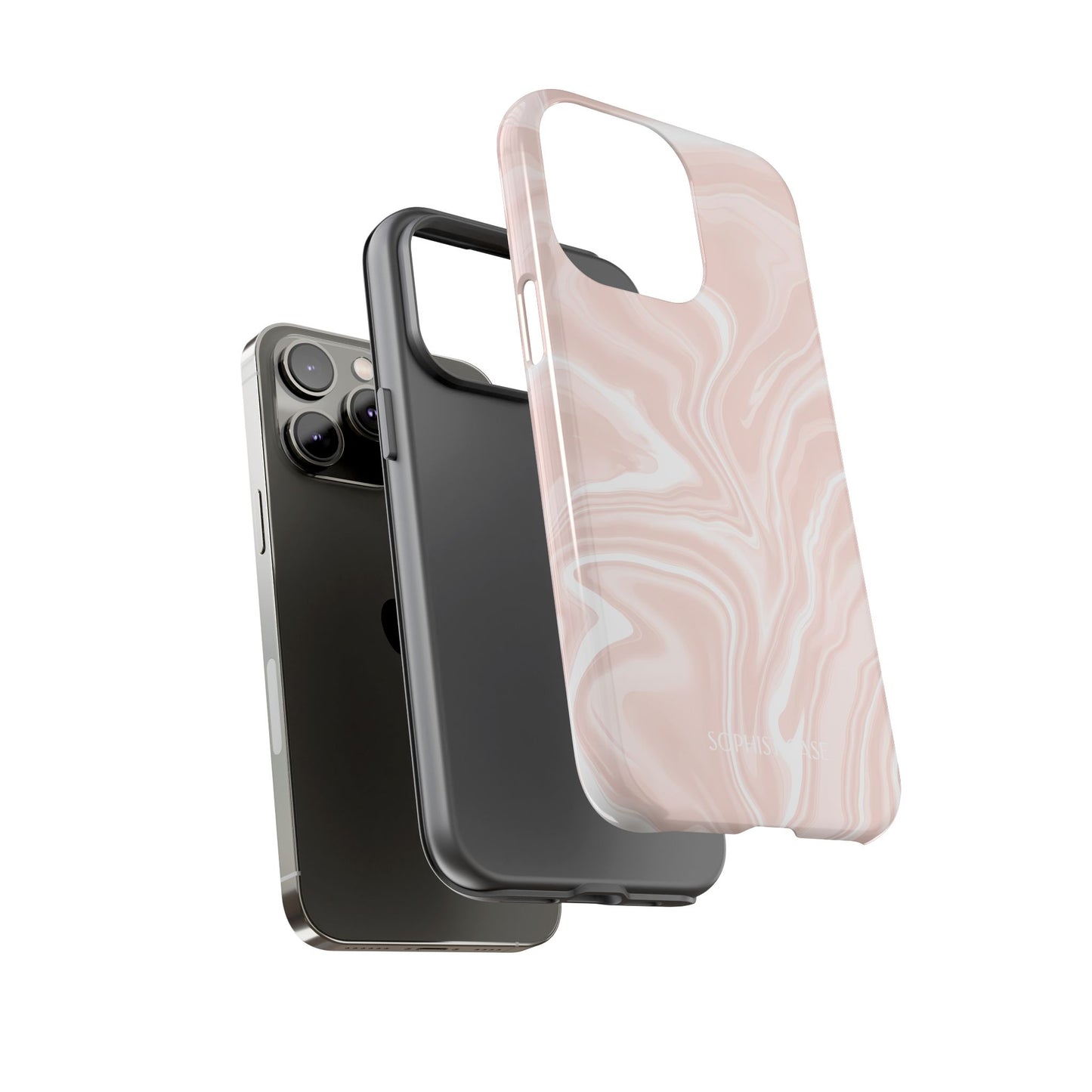Liquid Dreams in Neutral Beige - iPhone Case