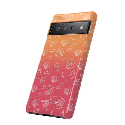 Seashell Society in Sunset Orange - iPhone Case, Samsung Galaxy Case, Google Pixel Case