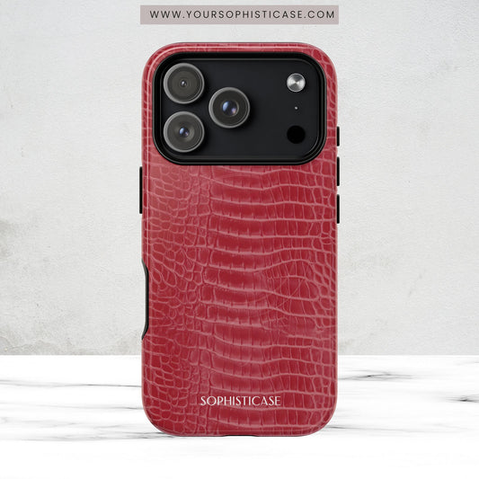 Luxe Leather in Cherry Red - Magsafe Case