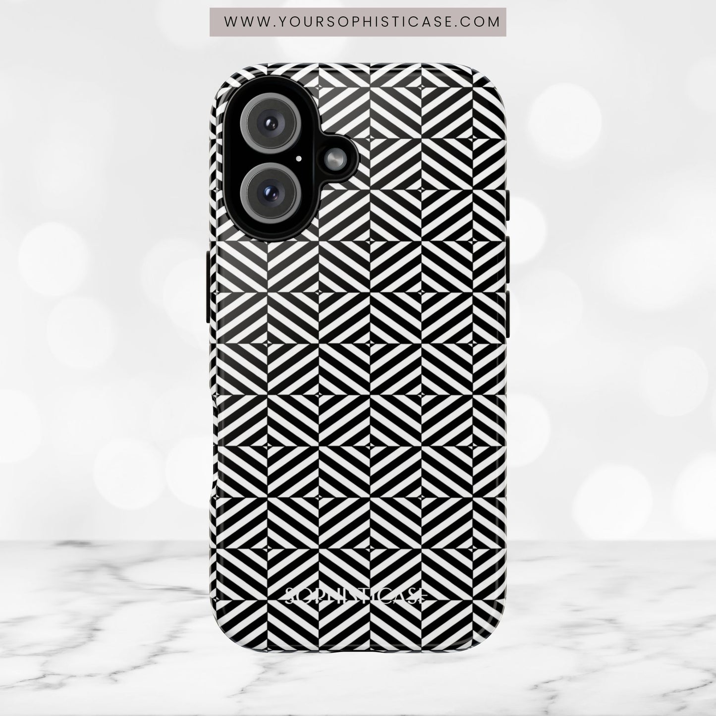 Illusions in Black - iPhone Case
