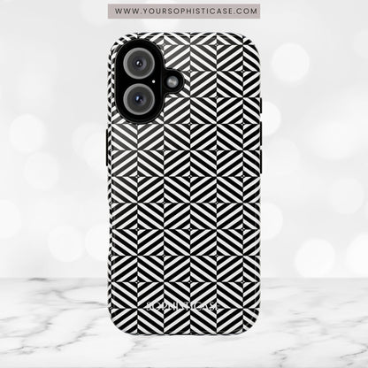 Illusions in Black - iPhone Case