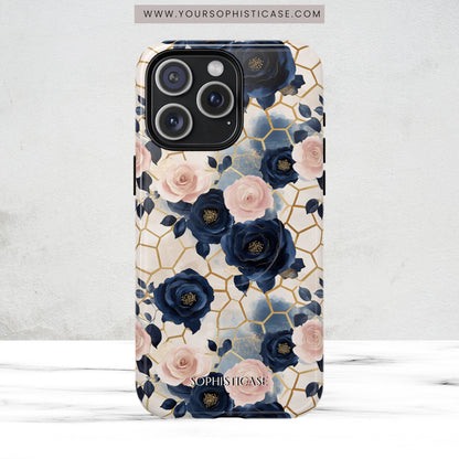 Royal Floral in Navy Hive - iPhone Magsafe Case