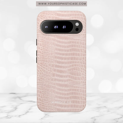 Luxe Leather in Neutral Beige - iPhone Case, Samsung Galaxy Case, Google Pixel Case