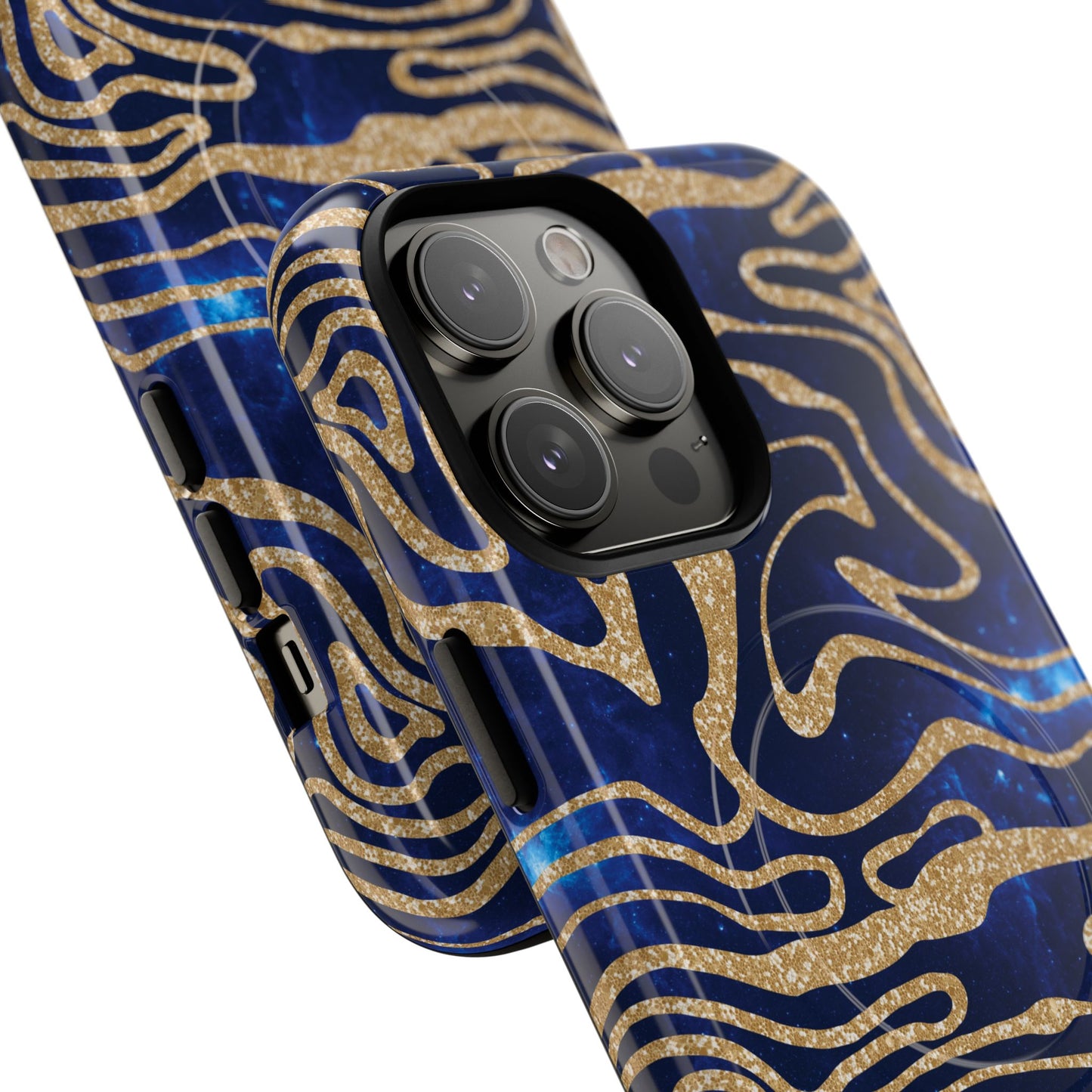 Cosmic Gold in Blue - iPhone Magsafe Case