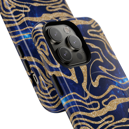 Cosmic Gold in Blue - iPhone Magsafe Case