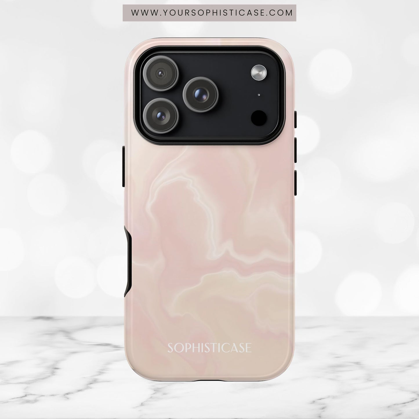 Liquid Magic in Beige Haze - iPhone Case