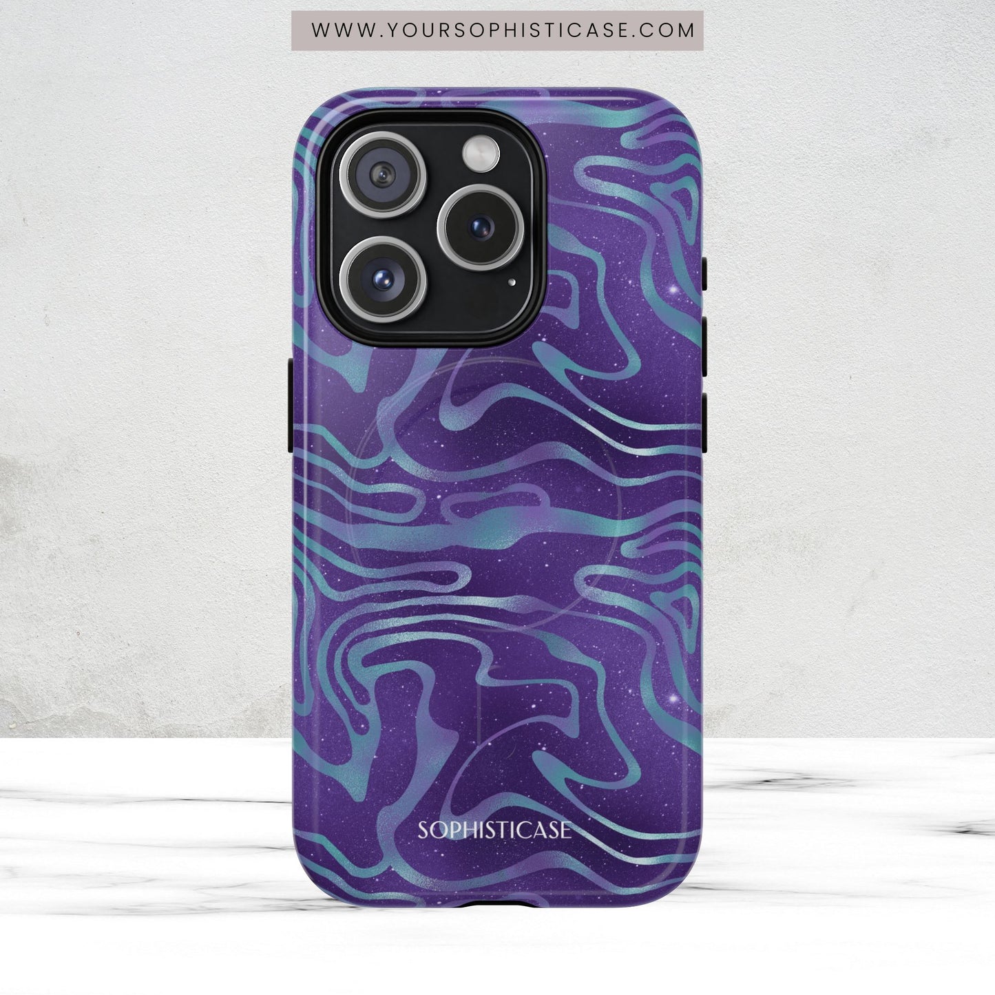 Cosmic Gold in Blue & Purple - iPhone Magsafe Case