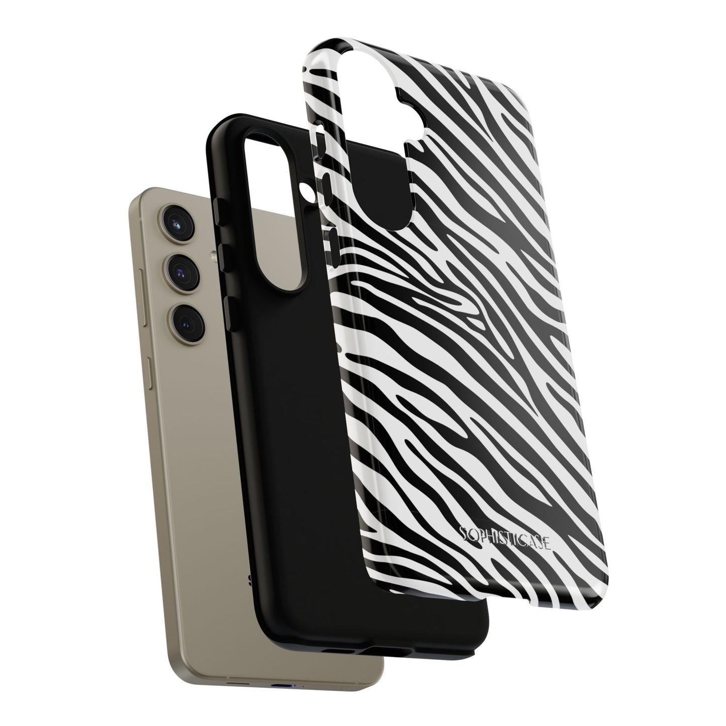 Dark Thoughts in Urban Zebra - Tough Phone Case