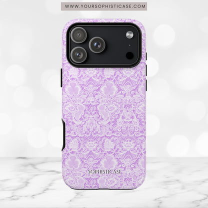 Luxe Lace in Purple - iPhone Case