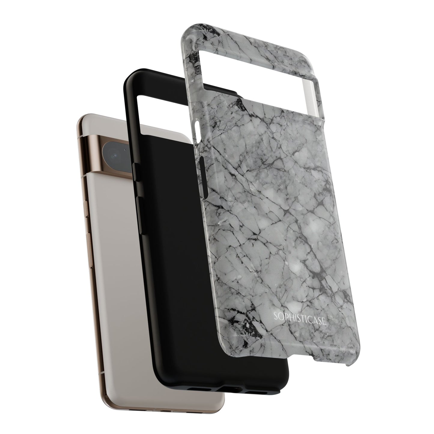 Marble Opulence in Grey - iPhone Case, Samsung Galaxy Case, Google Pixel Case