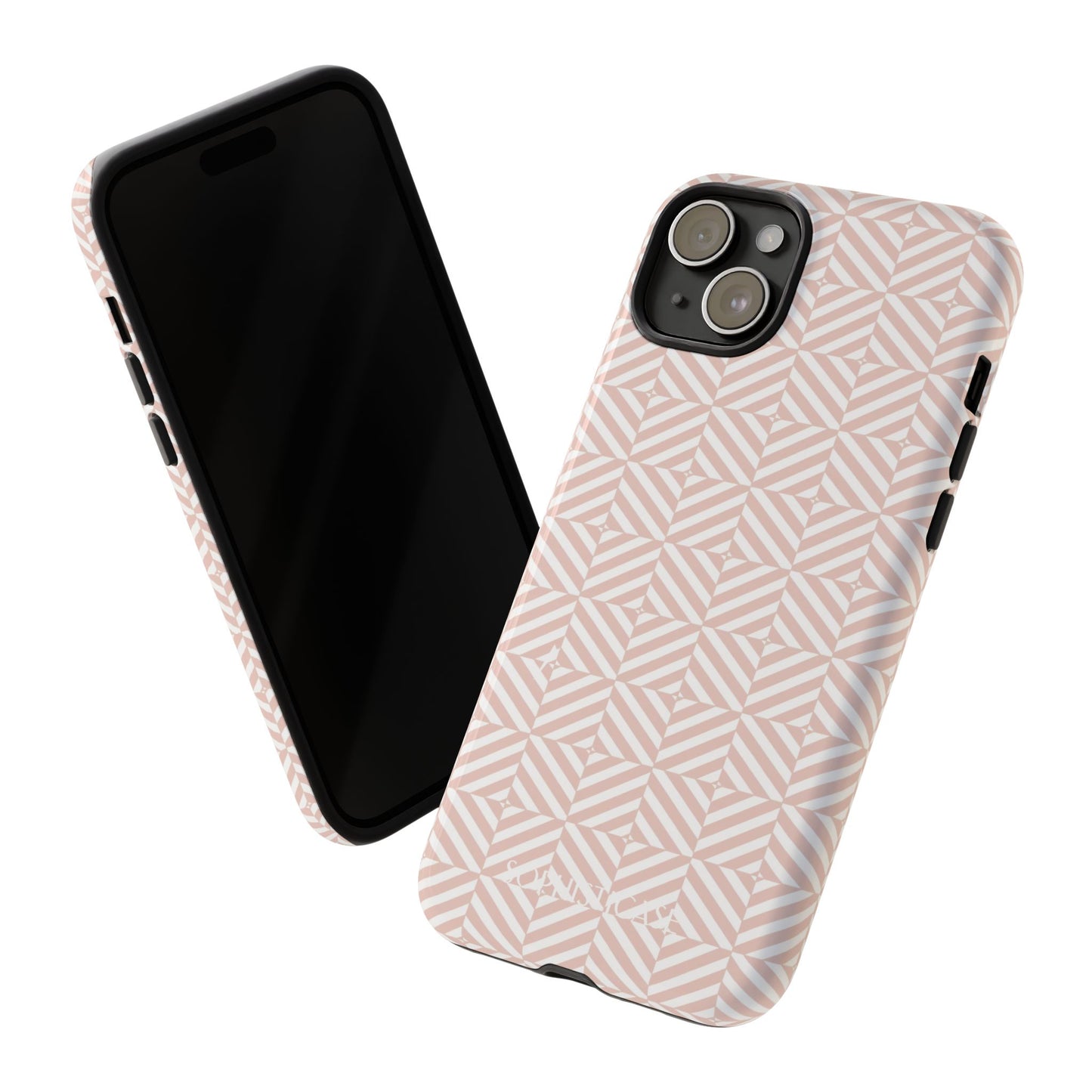 Illusions in Neutral Beige - iPhone Case, Samsung Galaxy Case, Google Pixel Case