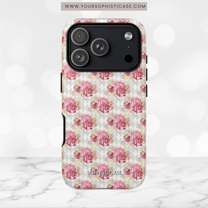 Rose Diamond Romance in Colette - iPhone Case